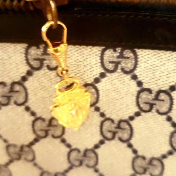 Gucci tote blue an gray GG PRINT HARD CANVAS - Picture 8 of 10